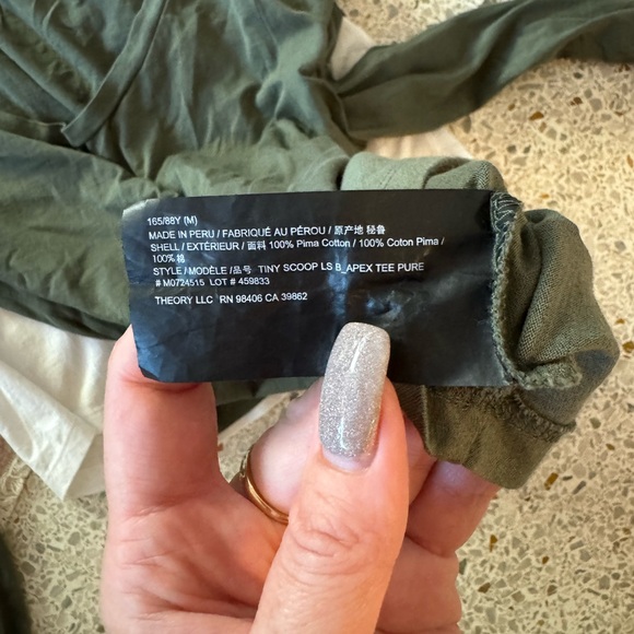 Scoop Neck Theory Long Sleeve Tees- Set of Four - Picture 4 of 4